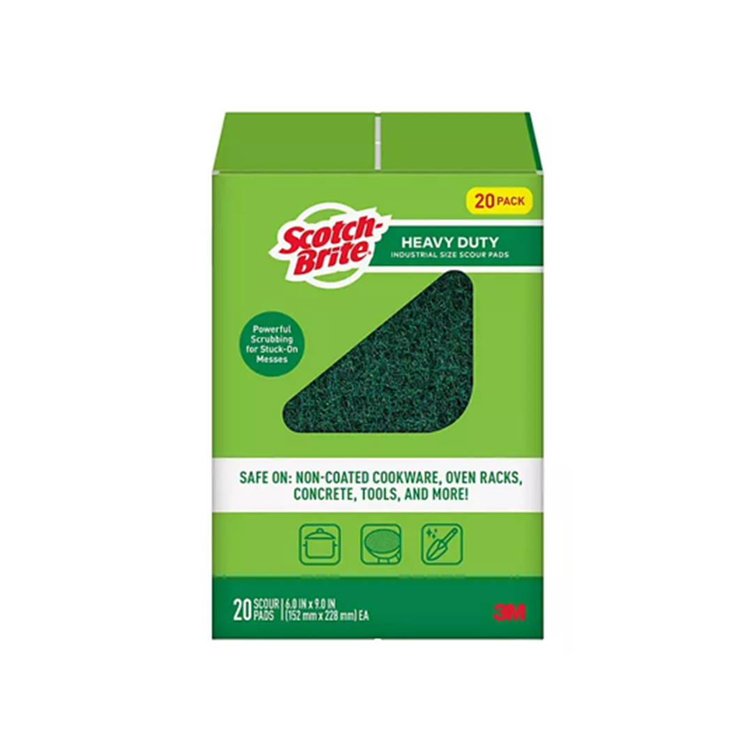 Scotch Brite's Heavy Duty Industrial Sized Scour Pads (20ct.)
