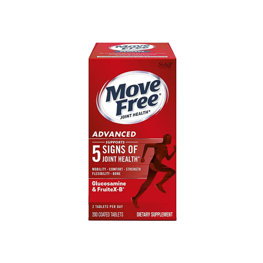 Move Free Advanced Glucosamine Joint Health Support Supplement Tablets, 200 ct.