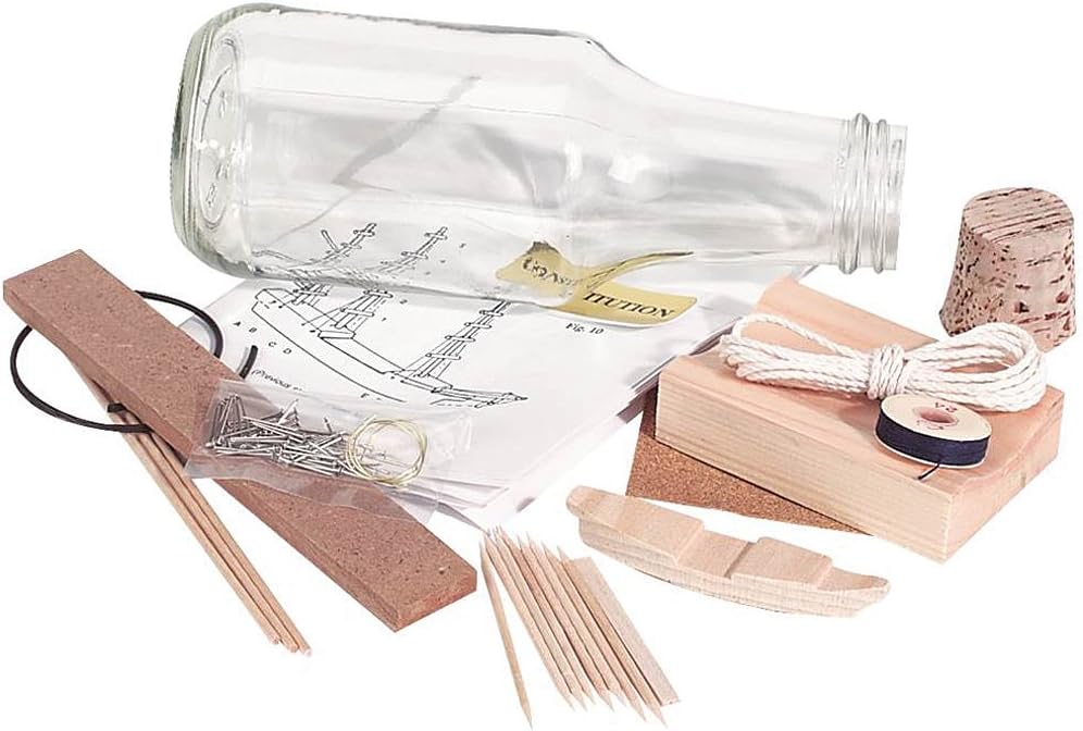USS Constitution Ship Build Your Own Boat In A Bottle Model Kit - Made In US
