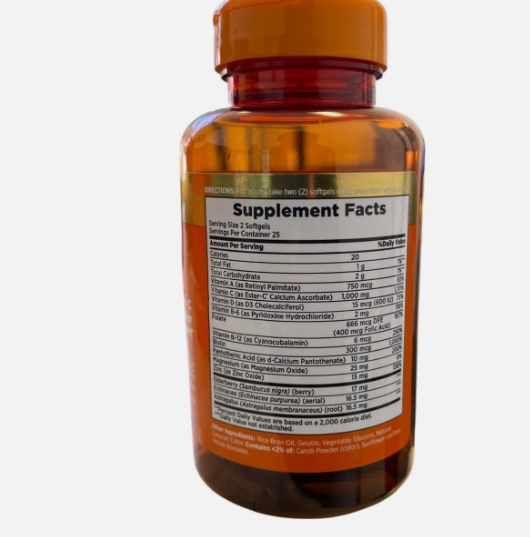 Lot of 2 Nature's Bounty Immune 24 Hour+, Vitamin C with 24 Hour Immune Support