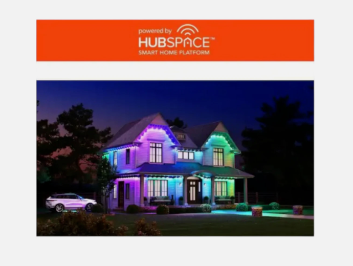 Hampton Bay 50ft Permanent Mount Smart Color Changing String Light App Control