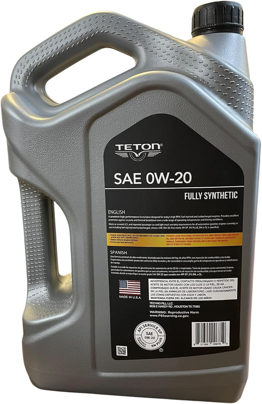 0W-20 Advanced Full Synthetic High Performance Advanced Motor Oil API SP ILSAC GF-6A 5 Quarts 4.73L Made in USA For Gasoline Engines (1)