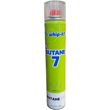 Whip-It! Purified Butane 7X Torch Lighter Refill with 5 Universal Plastic Tips 320ml Each 4 Cans