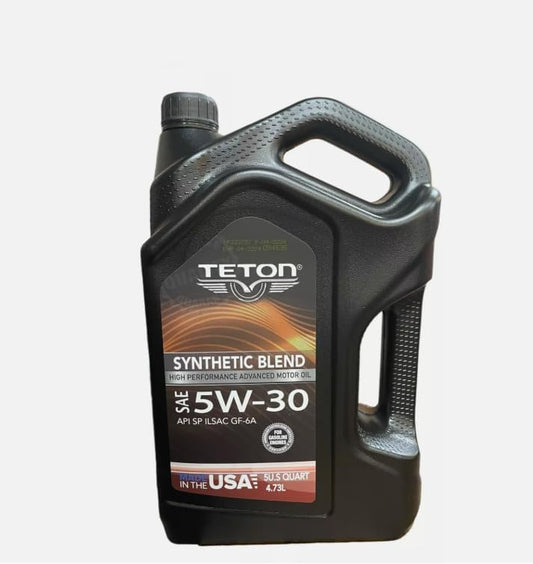 Teton 5W-30 Synthetic Blend High Performance Advanced Motor Oil API SP ILSAC GF-6A For Gasoline Engines 5 Quarts 4.73L Made in USA (1)