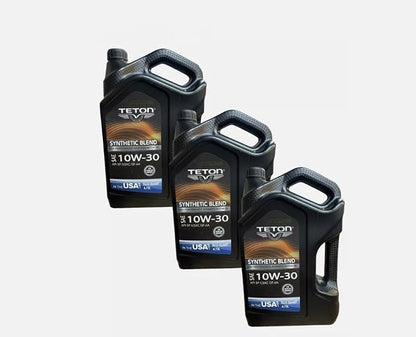 Teton 10W-30 Synthetic Blend High Performance Advanced Motor Oil API SP ILSAC GF-6A 5 Quarts 4.73L For Gasoline Engines Made in USA (3)
