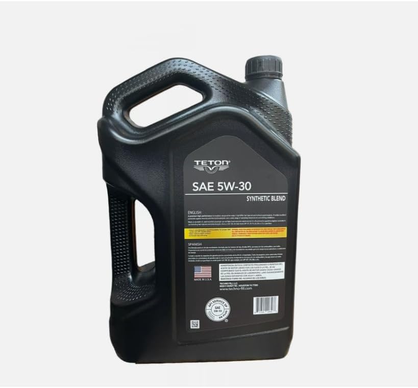Teton 5W-30 Synthetic Blend High Performance Advanced Motor Oil API SP ILSAC GF-6A For Gasoline Engines 5 Quarts 4.73L Made in USA (1)