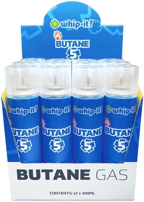 Whip-it! Whip-it! 300ml 5x Refined Butane Fuel 12 cans (1 case)