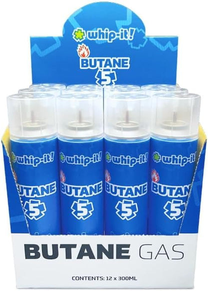 Whip-it! Whip-it! 300ml 5x Refined Butane Fuel 12 cans (1 case)