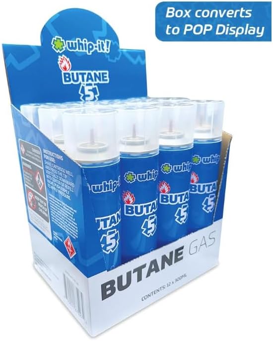 Whip-it! Whip-it! 300ml 5x Refined Butane Fuel 12 cans (1 case)