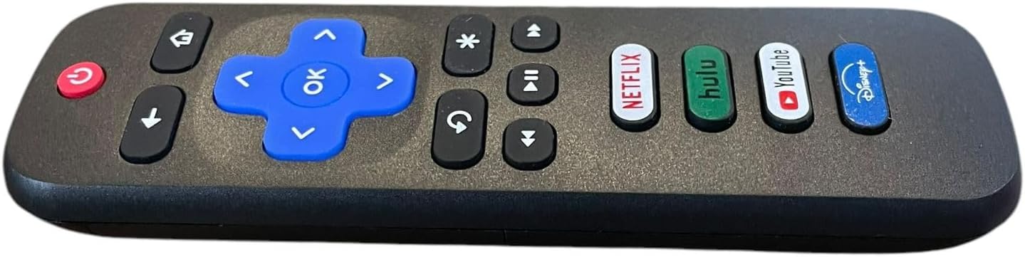 Lot of 2 Remote Controller Replacement Compatible with Roku TVs Netflix, Hulu, YouTube, Disney+ TV Remote Controller
