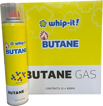 Purified Butane 300ml Each with 5 Universal Plastic Tips New Packaging Fresh Stock Pack of 12
