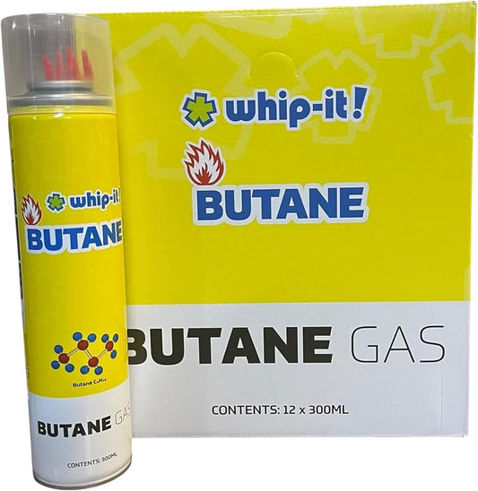 Purified Butane 300ml Each with 5 Universal Plastic Tips New Packaging Fresh Stock Pack of 12