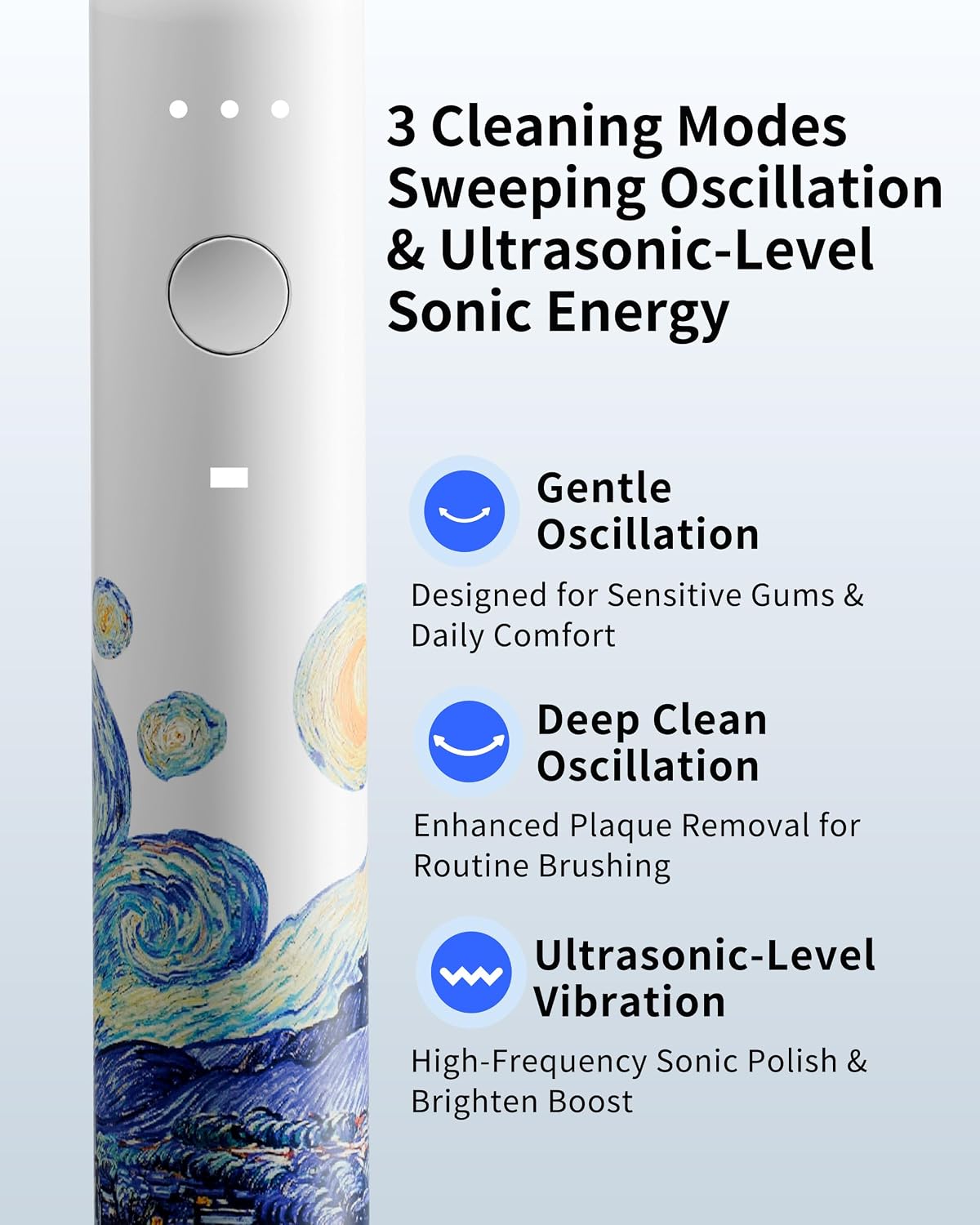 Keheal Sonic Electric Toothbrush, Oscillation&Sonic Vibration Cleaning for Adults & Teens, 4 Soft Bristle Brush Heads, Waterproof Travel Rechargeable Electric Toothbrush, Smart Timer
