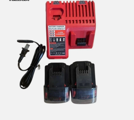 Energup 2Pack Lithium Rechargeable Battery With Charger For Milwaukee 48-11-1820