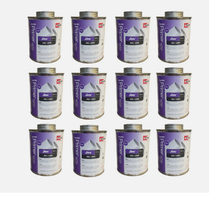Lot of 12 Jim Primer Purple 16oz Each Use with PVC & CPVC LOW-VOC 15609