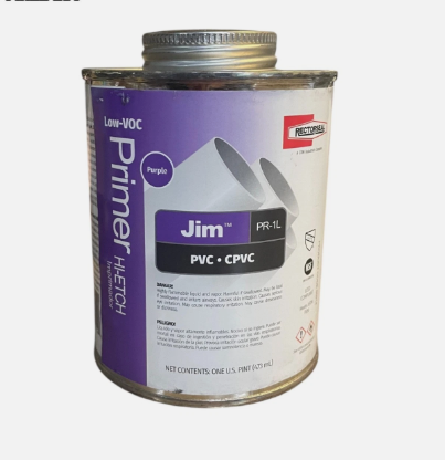 Lot of 12 Jim Primer Purple 16oz Each Use with PVC & CPVC LOW-VOC 15609