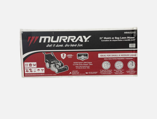 Murray 21" 140cc Briggs & Stratton Gas Push Lawn Mower Mulch Bag Adj Height
