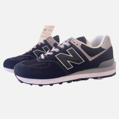New Balance 574 Classic Mens Size 8 Black Gray Athletic Running Shoes Sneakers