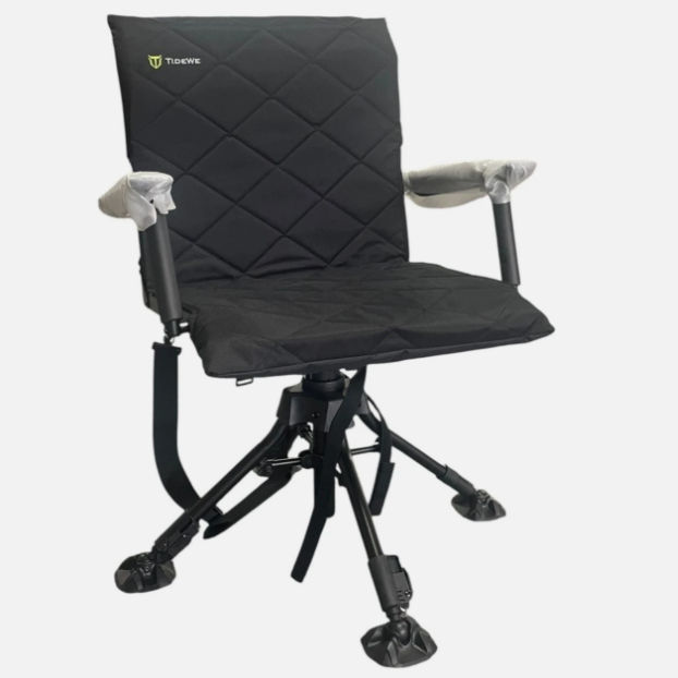 TIDEWE Hunting Chair with Seat Cover 360 Degre Silent Swivel Blind Folding Chair
