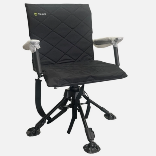 TIDEWE Hunting Chair with Seat Cover 360 Degre Silent Swivel Blind Folding Chair