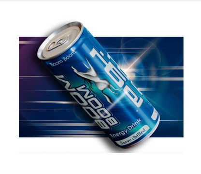 Boom Boom Energy Drink 250ml Natural Ingredients for Instant Energy Boost Refreshing Carbonated Beverage Serve Chilled (Pack of 24)