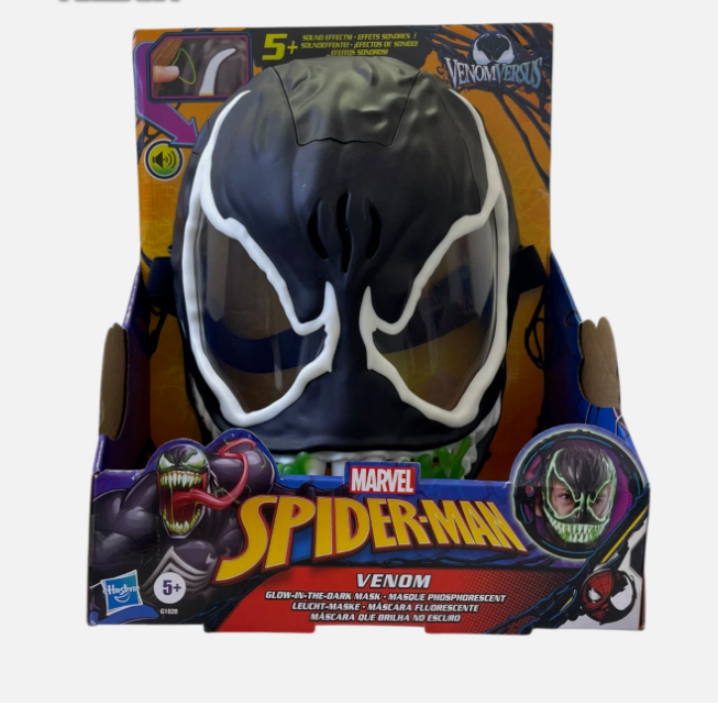 Marvel Spiderman Venom Glow In The Dark Mask 5+ Sound Effects