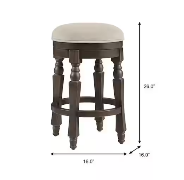 Hillburn Smoke Brown Backless Swivel Counter Stool