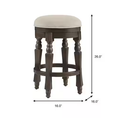 Hillburn Smoke Brown Backless Swivel Counter Stool