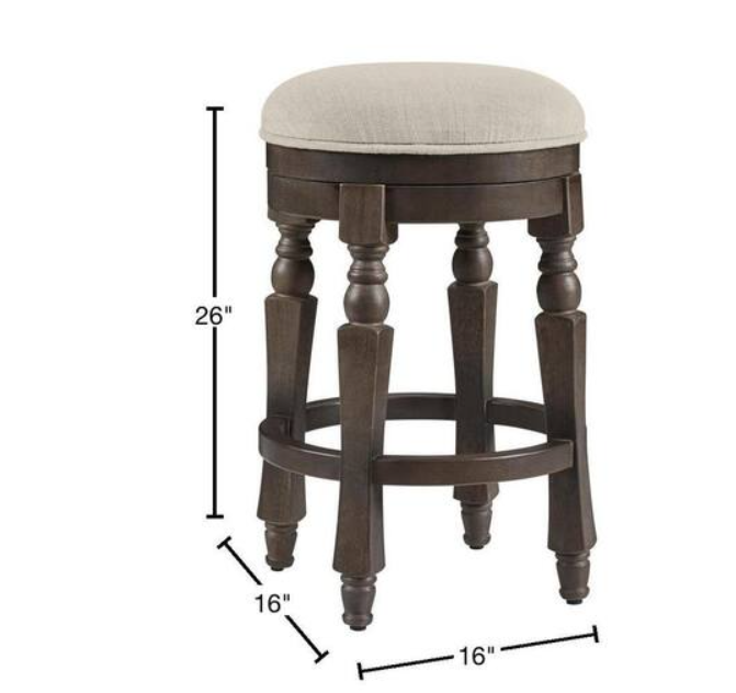 Hillburn Smoke Brown Backless Swivel Counter Stool