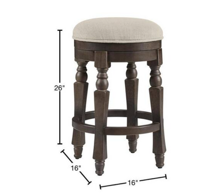 Hillburn Smoke Brown Backless Swivel Counter Stool