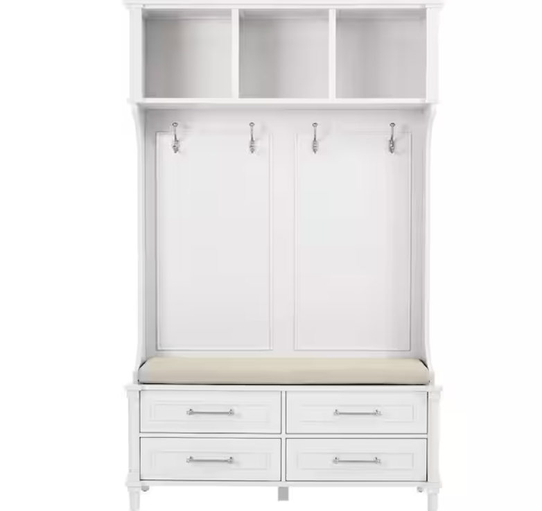Aberdeen Off-White Double Hall Tree