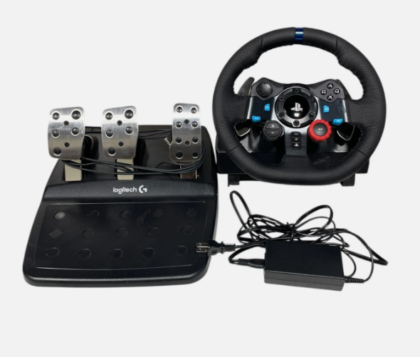 Logitech G29 Driving Force Racing Wheel w/ Pedals & Power Adapter PS5 PS4 PC
