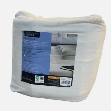 Cuddl Duds White Heavy Weight Cotton Flannel Sheet Set Full Size