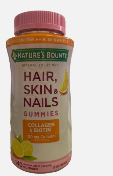 Lot of 2 Nature's Bounty Hair Skin & Nails with Biotin & Collagen 140 count Each