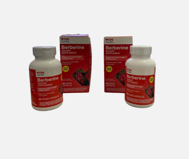 Lot Of 2 CVS Health Berberine Dietary Supplement Non GMO 60 vegan Capsules