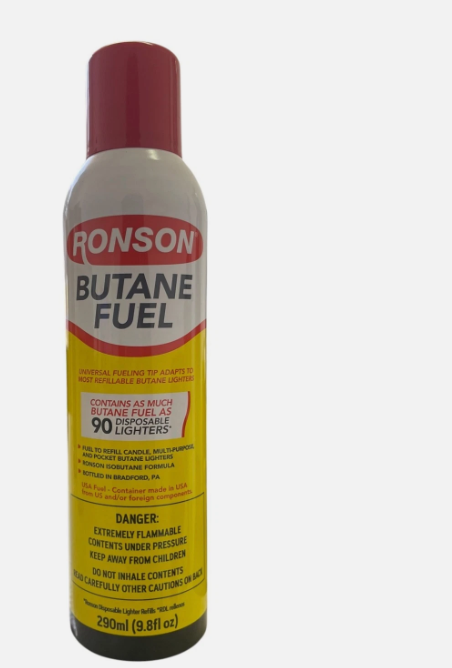 Ronson Butane Fuel 290ml Refill For Lighters Butane Torches