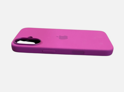OEM Genuine Apple iPhone 16 Silicone Case with MagSafe - Fuchsia