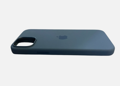 OEM Genuine Apple iPhone 15 Plus Silicone Case with MagSafe - Storm Blue