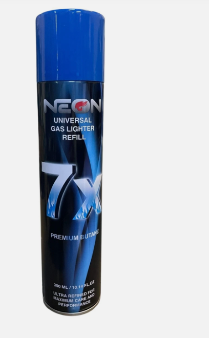 Lot of 12 Neon 7X Refined Butane Lighter Gas Fuel Refill 300ml Universal Tip