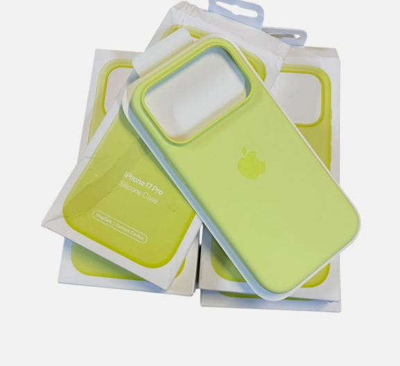 Lot of 5 Apple iPhone 17 Pro Silicone Case with MagSafe – Neon Yellow