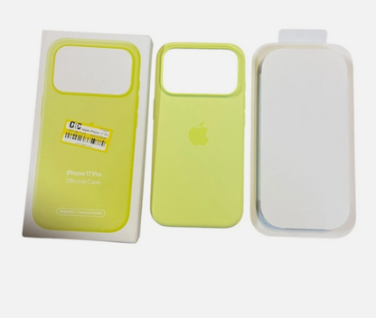 Lot of 5 Apple iPhone 17 Pro Silicone Case with MagSafe – Neon Yellow