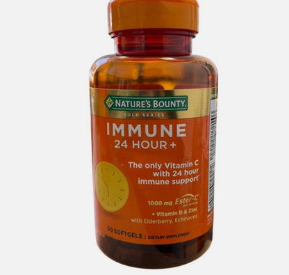 Lot of 2 Nature's Bounty Immune 24 Hour+, Vitamin C with 24 Hour Immune Support