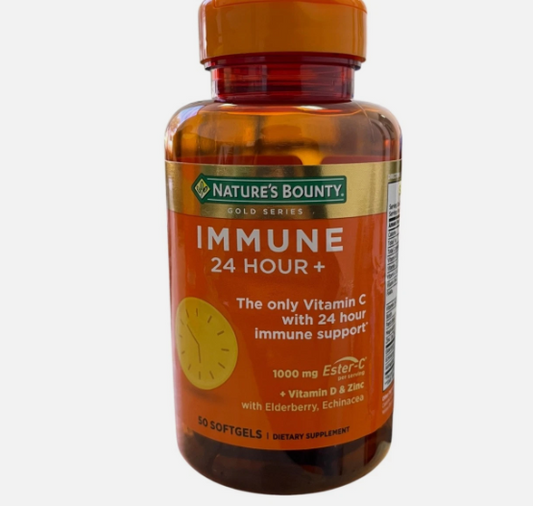 Lot of 2 Nature's Bounty Immune 24 Hour+, Vitamin C with 24 Hour Immune Support
