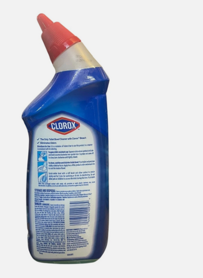 Lot of 6 Clorox Toilet Bowl Cleaner with Bleach Gel, Rain Clean, 24 Fluid Ounce