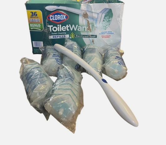 Clorox ToiletWand Disposable Toilet Cleaning 36 Refills + 1 Wand Rainforest Rush