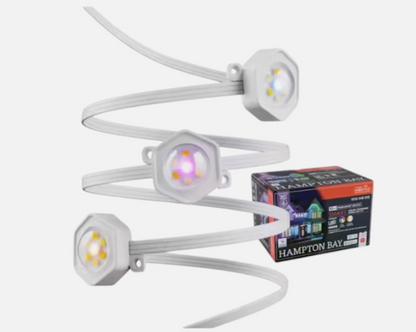 Hampton Bay 50ft Permanent Mount Smart Color Changing String Light App Control