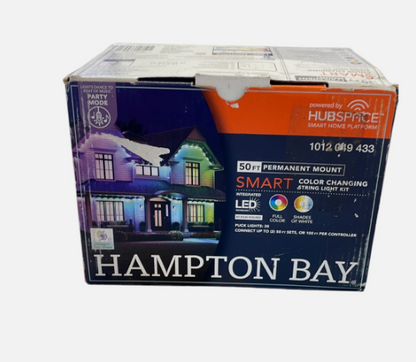 Hampton Bay 50ft Permanent Mount Smart Color Changing String Light App Control