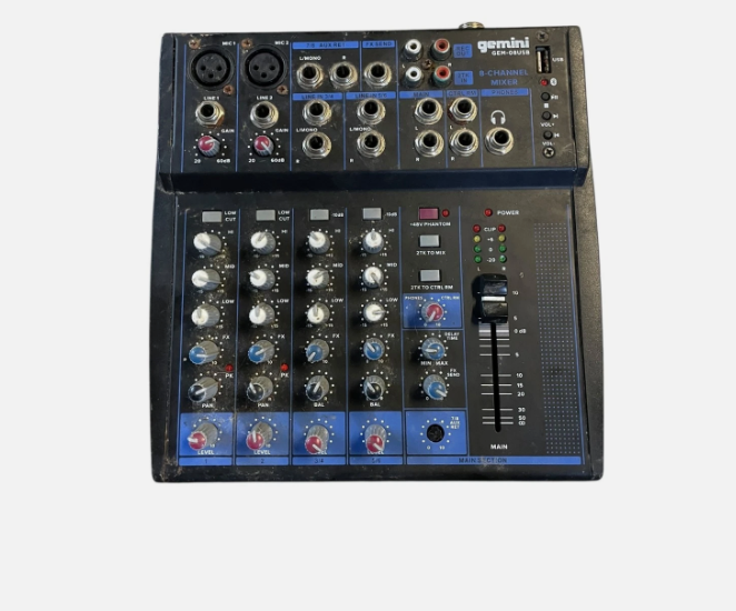 Gemini GEM-12USB 12-Channel DJ Audio Mixer USB EQ Phantom Power Unit Only