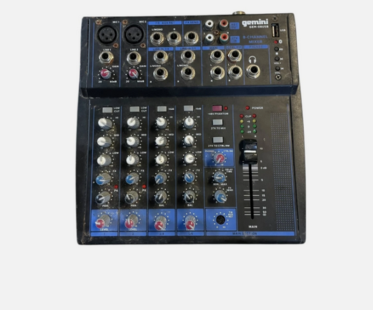 Gemini GEM-12USB 12-Channel DJ Audio Mixer USB EQ Phantom Power Unit Only