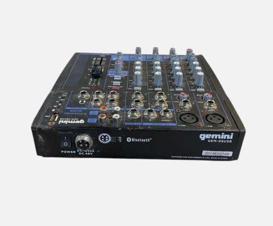 Gemini GEM-12USB 12-Channel DJ Audio Mixer USB EQ Phantom Power Unit Only
